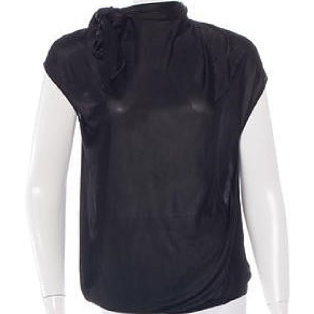 Balenciaga Bow-Accented Sleeveless Chic Blouse